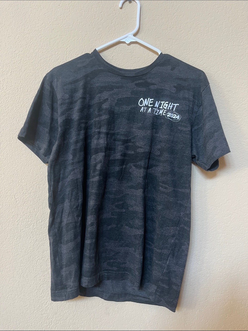 One Night At A Time Tour Morgan Wallen 2024 Black Camo Men's T-Shirt